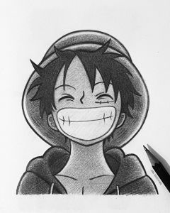Monkey D. Luffy drawing / sketch from One Piece by&nbsp;Ami.neechan