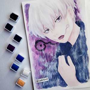 Toge Inumaki watercolor painting from Jujutsu kaisen by&nbsp;Yato5005