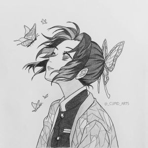 Shinobu Kocho drawing / sketch from Demon Slayer by&nbsp;_cupid_arts