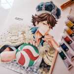 Toru Oikawa acrylic painting from Haikyu by&nbsp;Yato5005