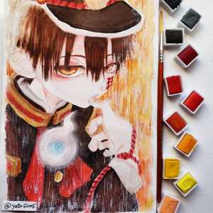 Watercolor painting from Toilet Bound Hanako kun by&nbsp;Yato5005