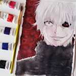 Ken Kaneki watercolor painting from Tokyo Ghoul by&nbsp;Yato5005